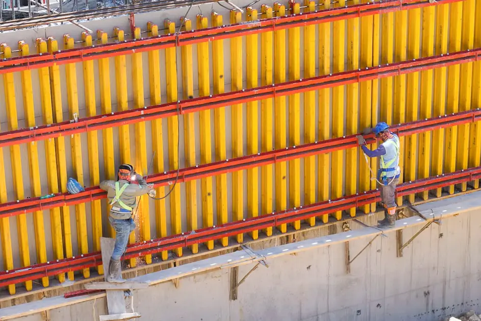 Timber formwork in construction